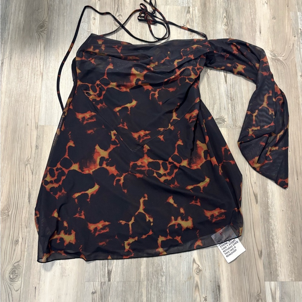 ASOS Black and Orange Mini Dress NWT